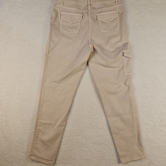 J. Jill Khaki Sz 14 Tall Stretch Casual Mid Rise‎ Flat Front Straight Leg Pants - Picture 9 of 12